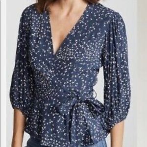 Ganni Barra Wrap Blouse